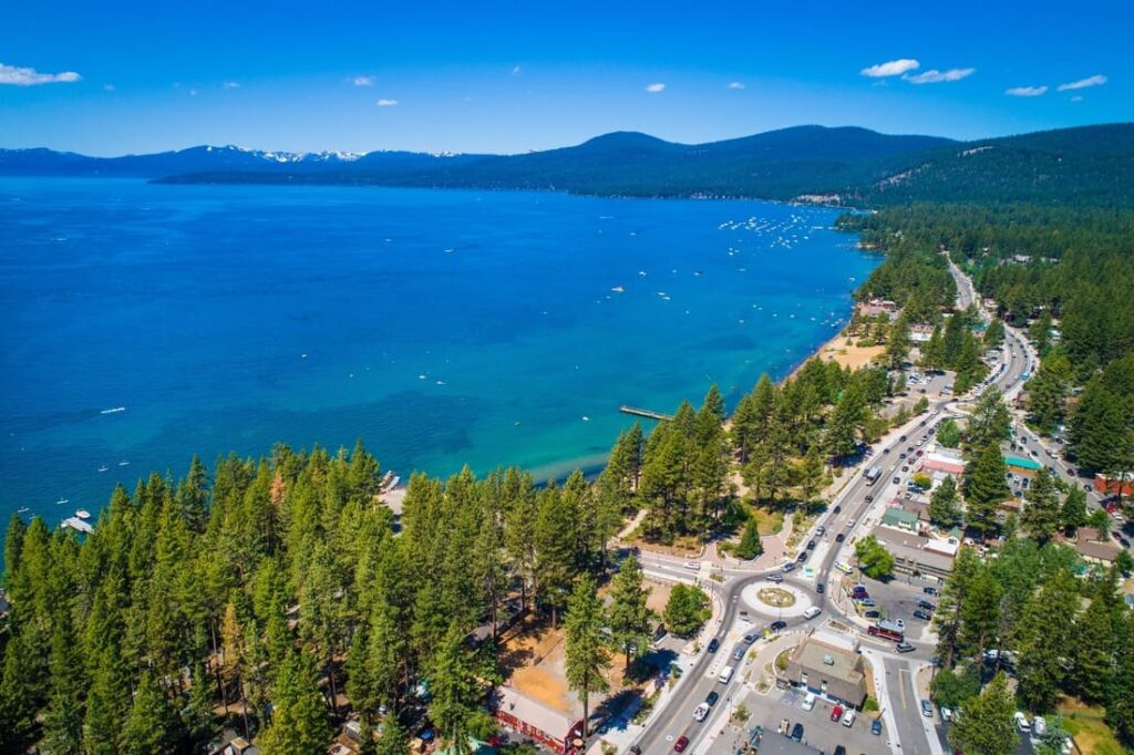 north shore lake tahoe on summer day