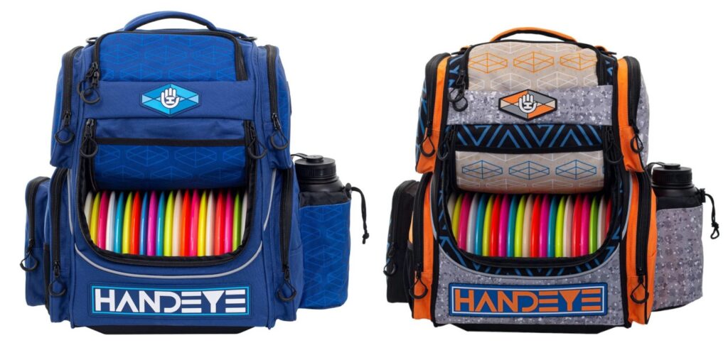blue and orange handeye mission bag
