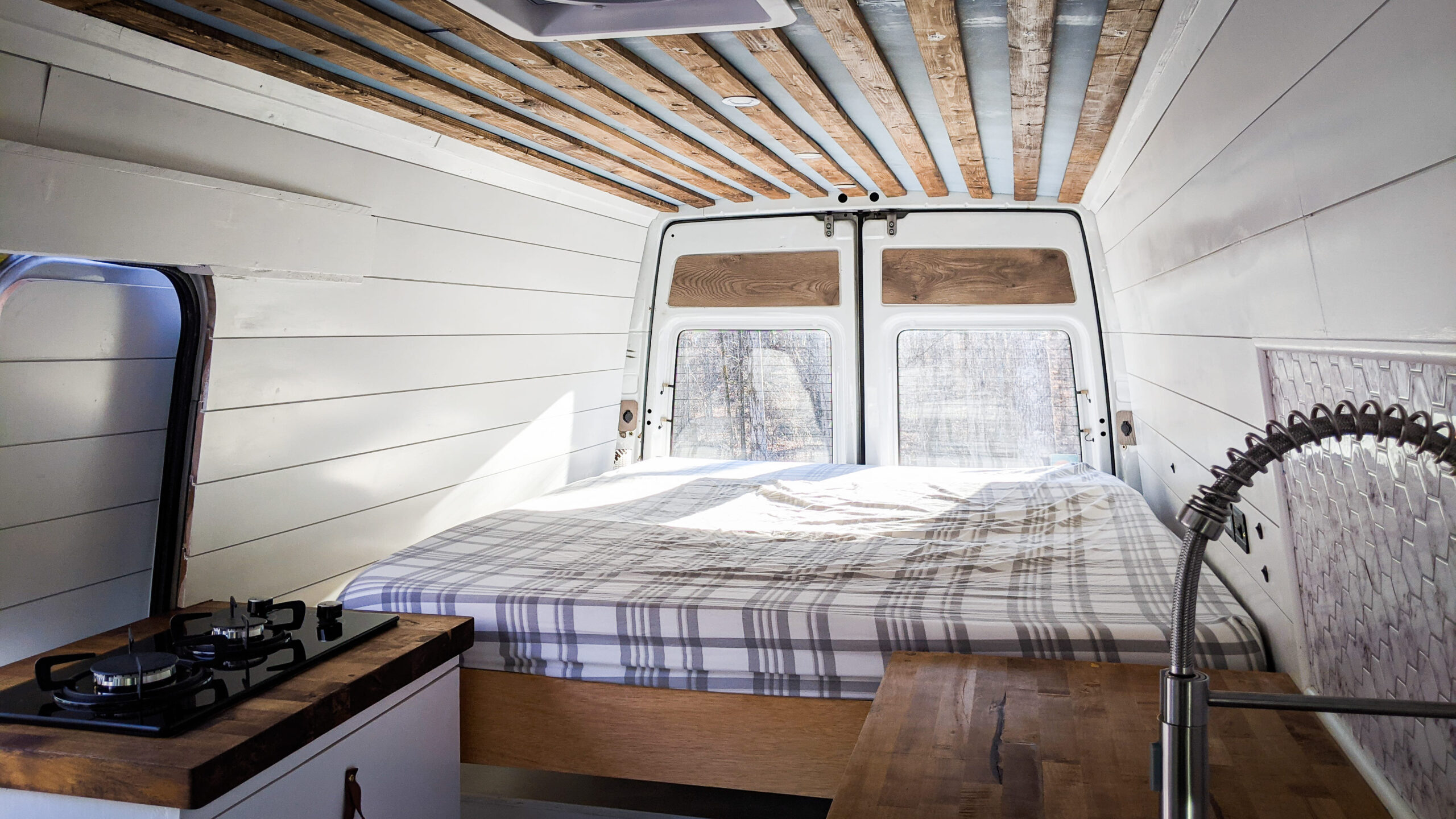 Picture of our camper van bed orientation