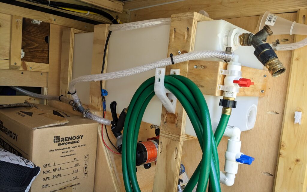 Picture of our camper van water system