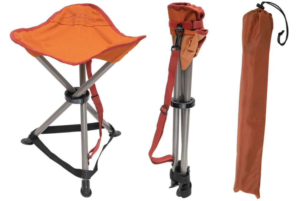 alps mountaineering stool folded and unfolded